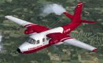 FSX/FS2004 Aero Commander 680 red and white German registered D-CRPK Textures
